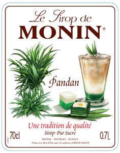 Siro lá Dứa Monin (Pandan syrup) - chai 700ml