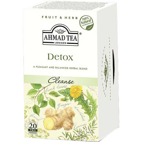 Trà Ahmad Giải độc (Detox) (Hộp giấy 40gram - 20 túi lọc có bao thiếc)