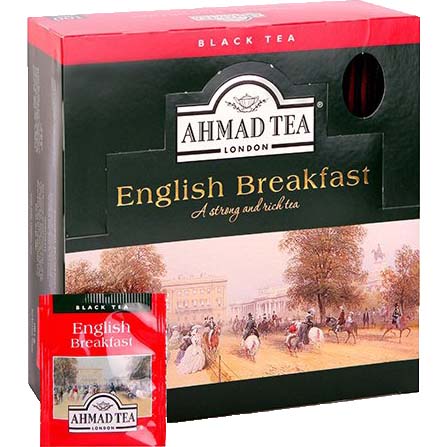 Trà Ahmad vị trà buổi sáng (English Breakfast) (hộp giấy 200gram - 100 túi lọc có bao thiếc)