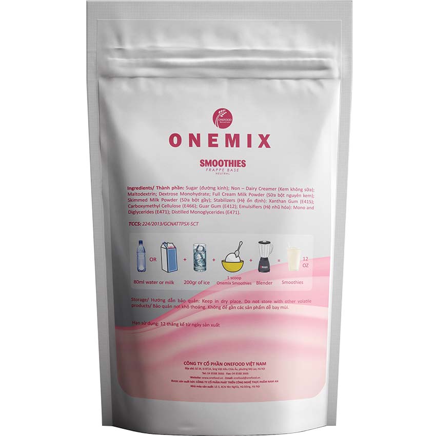 Bột Mix (Bột Frappe) OneMix Smoothies - túi 1kg