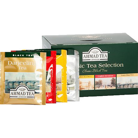 Bộ sưu tập 4 loại trà Cổ điển Ahmad (Classic Tea Selection) (Hộp giấy 40gram - 20 túi lọc có bao thiếc)