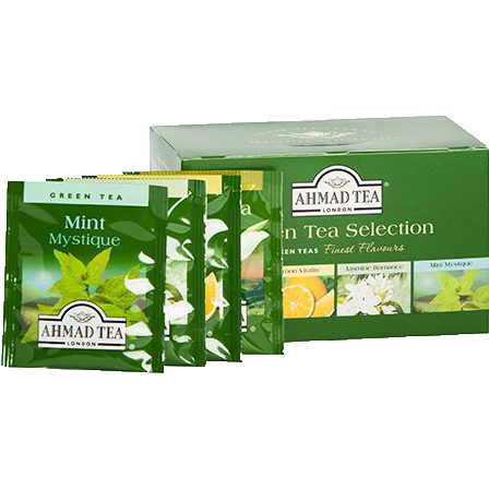 Bộ sưu tập 4 loại trà xanh Ahmad (Green Tea Selection) (Hộp giấy 40gram - 20 túi lọc có bao thiếc)