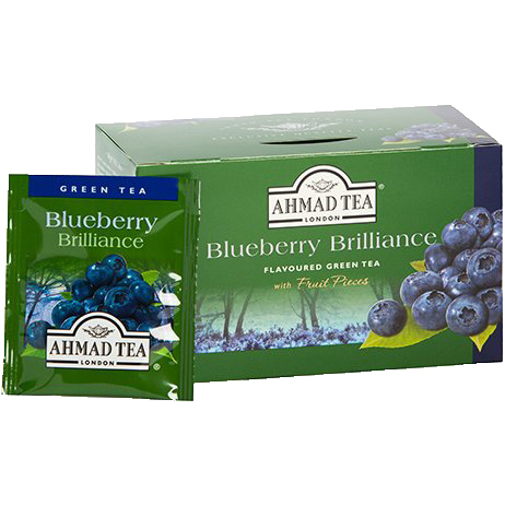 Trà Ahmad vị Việt quất (Blueberry) (Hộp giấy 40gram - 20 túi lọc có bao thiếc)