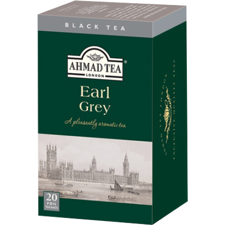 Trà Ahmad vị Bá tước (Earl Grey) (Hộp giấy 40gram - 20 túi lọc có bao thiếc)