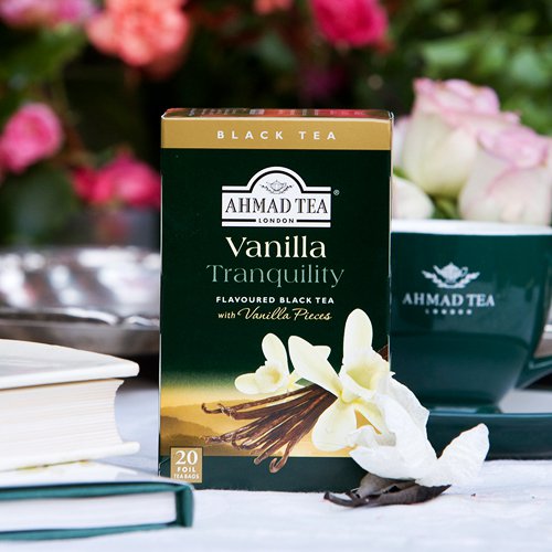 Trà Ahmad vị quả Vani (Vanilla Tranquility) (Hộp giấy 40gram - 20 túi lọc có bao thiếc)