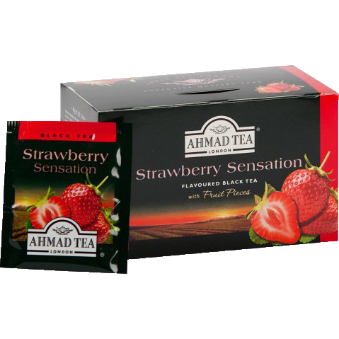 Trà Ahmad vị Dâu tây (Strawberry Sensation) (Hộp giấy 40gram - 20 túi lọc có bao thiếc)