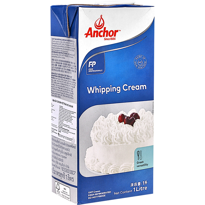 Kem whipping tiệt trùng Anchor (UHT Whipping Cream) 1L