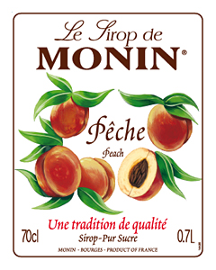 Siro Đào Monin (Peach syrup) - chai 700ml