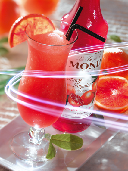 Siro Cam đỏ Monin (Blood Orange syrup) - chai 700ml