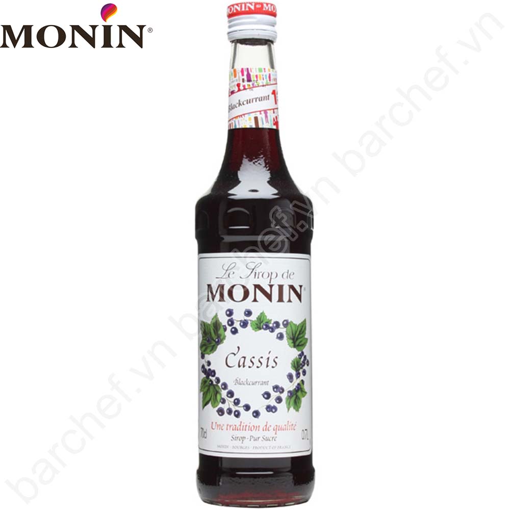 Siro Nho đen Monin (Blackcurrant syrup) - chai 700ml