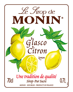 Siro Chanh vàng Monin (Glasco Citron Lemon syrup) - chai 700ml