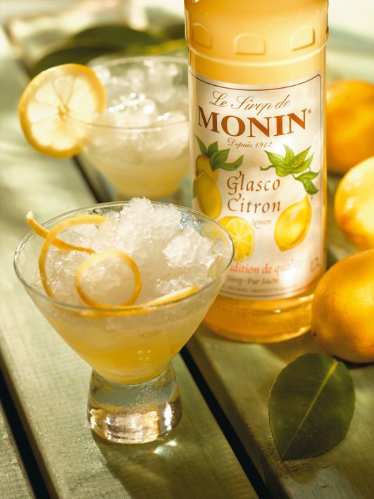 Siro Chanh vàng Monin (Glasco Citron Lemon syrup) - chai 700ml