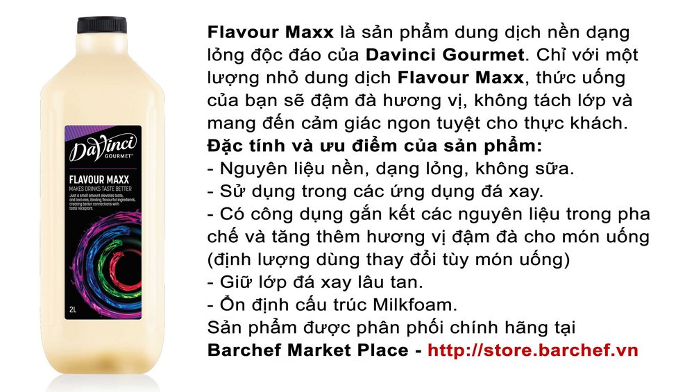 Hỗn hợp điều vị Davinci Gourmet Flavour Maxx - chai 2L