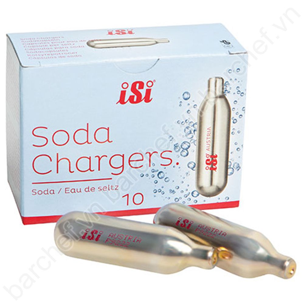 Hộp 10 viên khí nén làm Soda iSi (Soda Chargers)