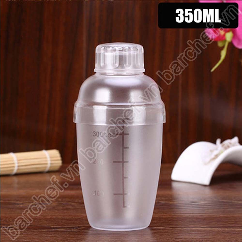 Bình lắc shaker nhựa 350ml (350cc)