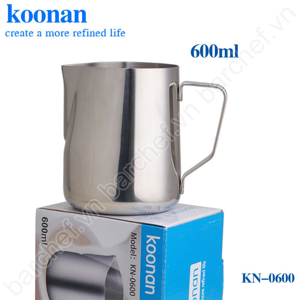 Ca đánh sữa inox Koonan 600ml (KN-0600)