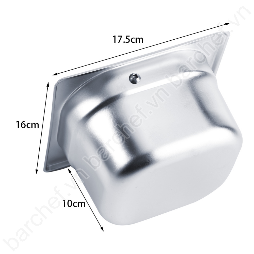 Hộp đập bã cà phê inox cao 10cm