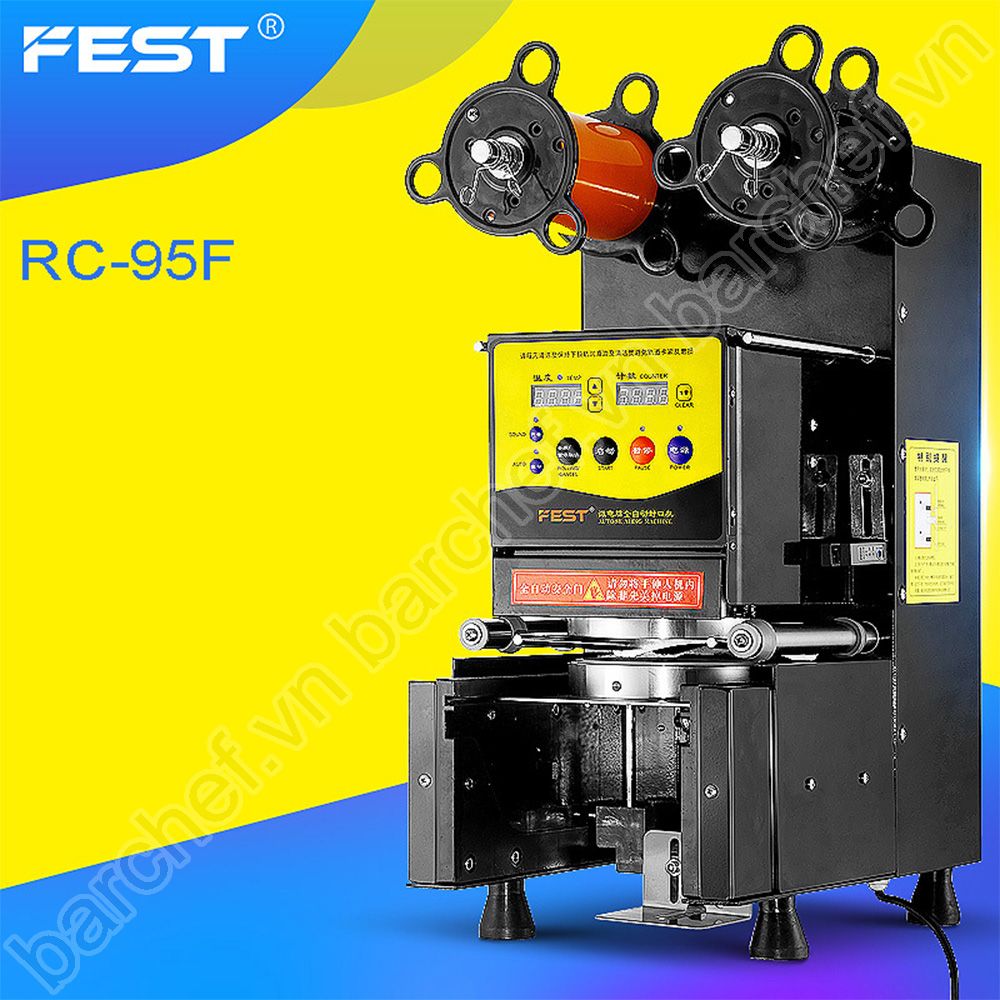 Máy dán miệng cốc Fest - Model RC-95F (tự động, có đếm số cốc)