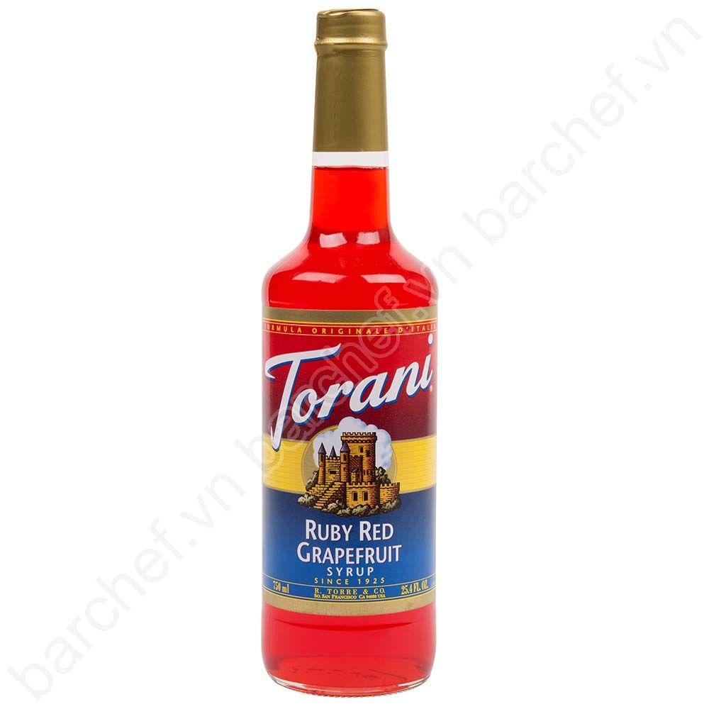 Siro Bưởi hồng Torani (Rubi Red Grapefruit syrup) - chai 750ml