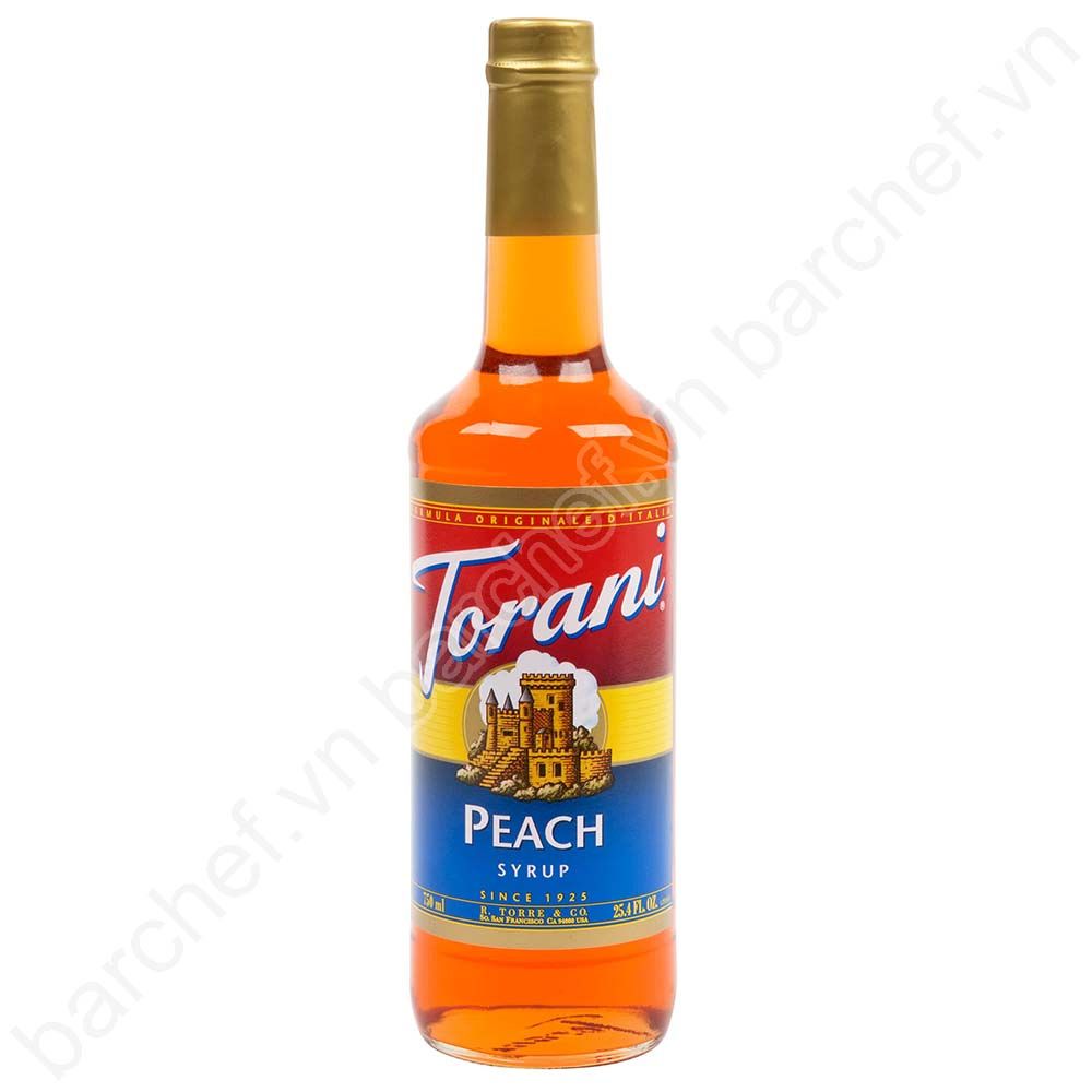 Siro Đào Torani (Peach syrup) - chai 750ml