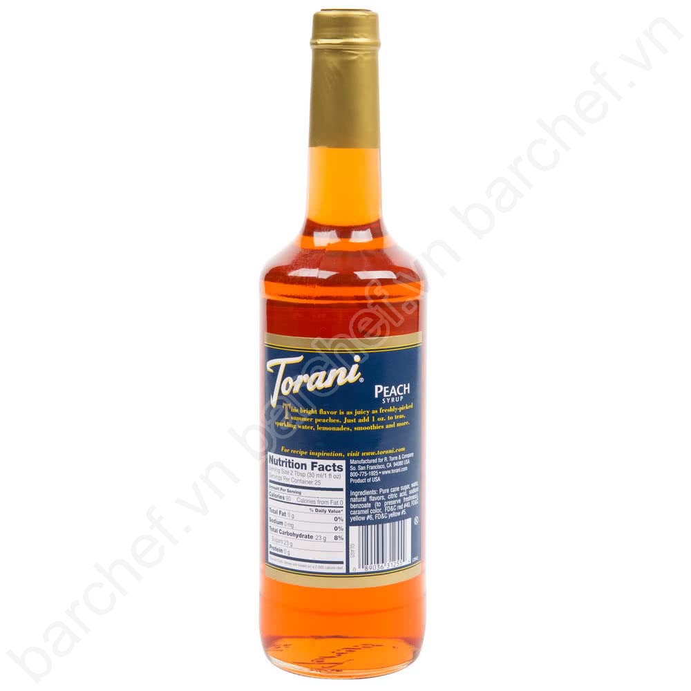 Siro Đào Torani (Peach syrup) - chai 750ml