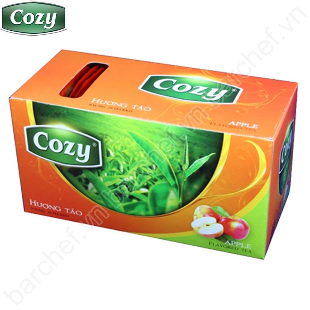 Trà đen hương Táo Cozy túi lọc - hộp giấy 50 gram - 25 túi lọc