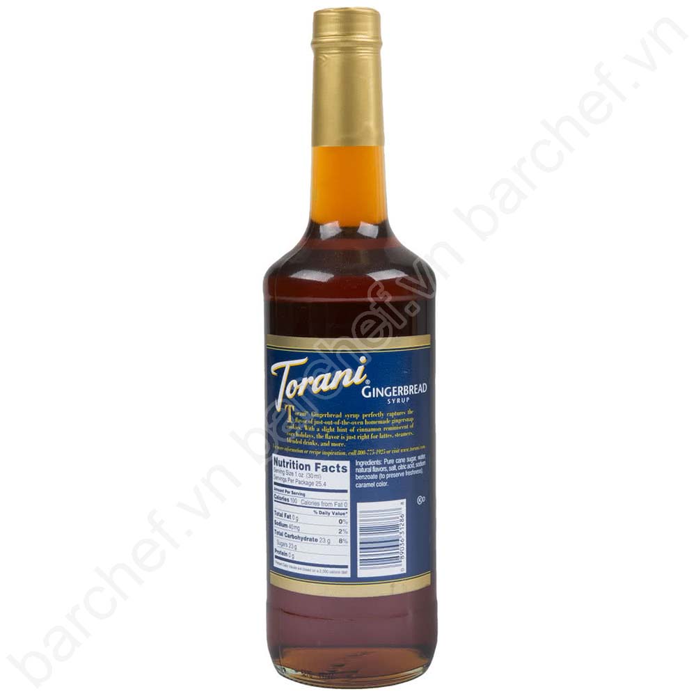 Siro bánh Gừng Torani (Gingerbread syrup) - chai 750ml