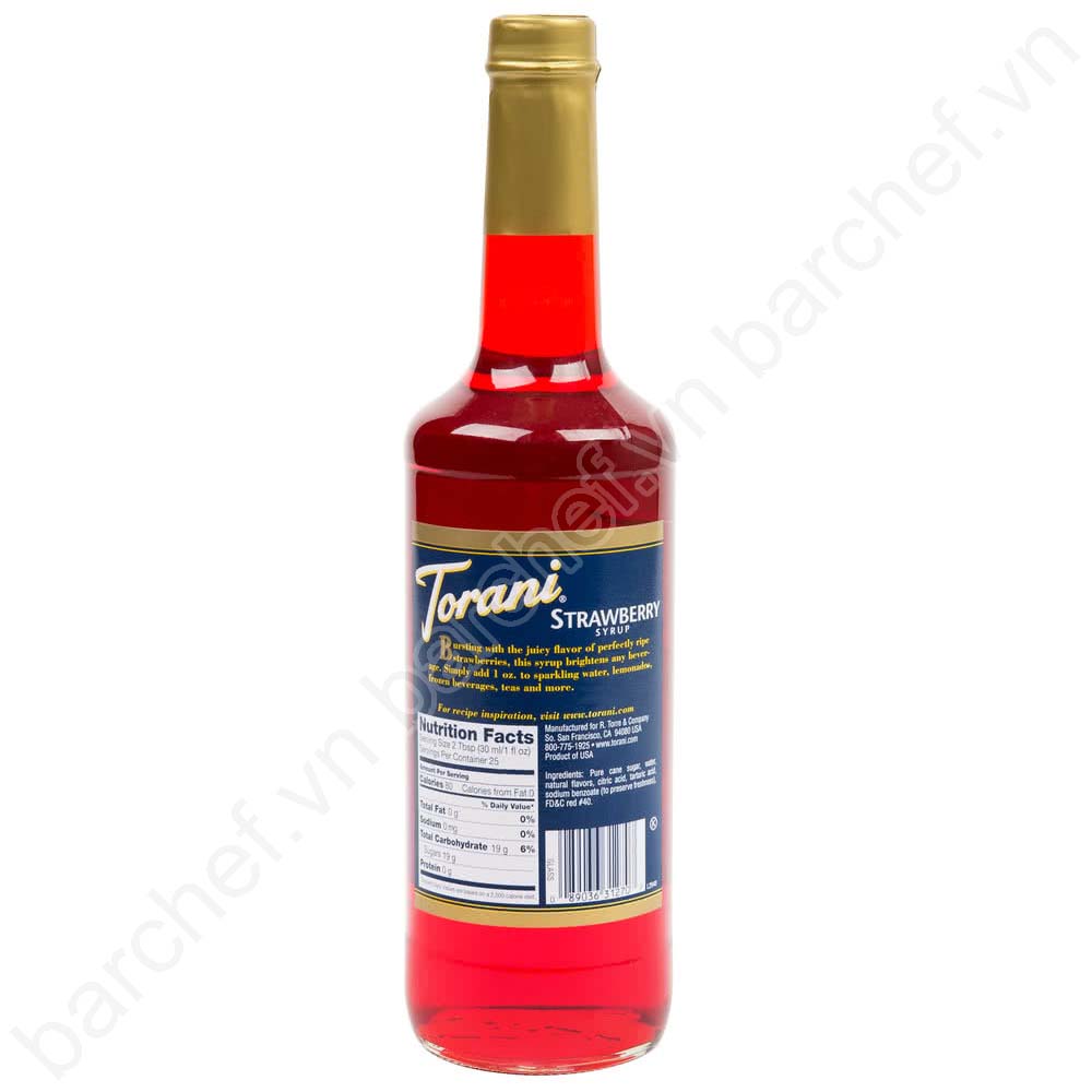 Siro Dâu tây Torani (Strawberry syrup) - chai 750ml