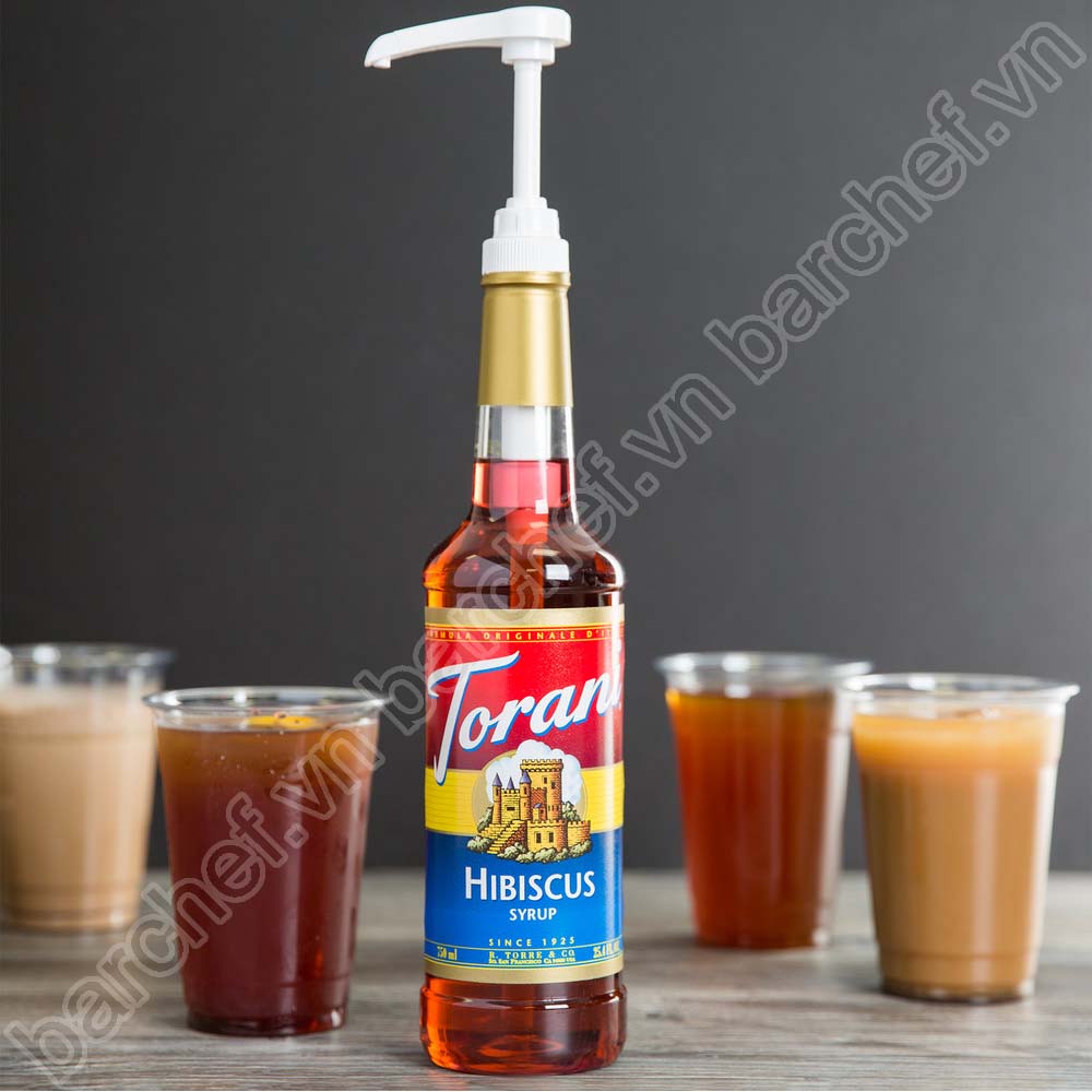 Siro Hoa dâm bụt Torani (Hibicus syrup) - chai 750ml