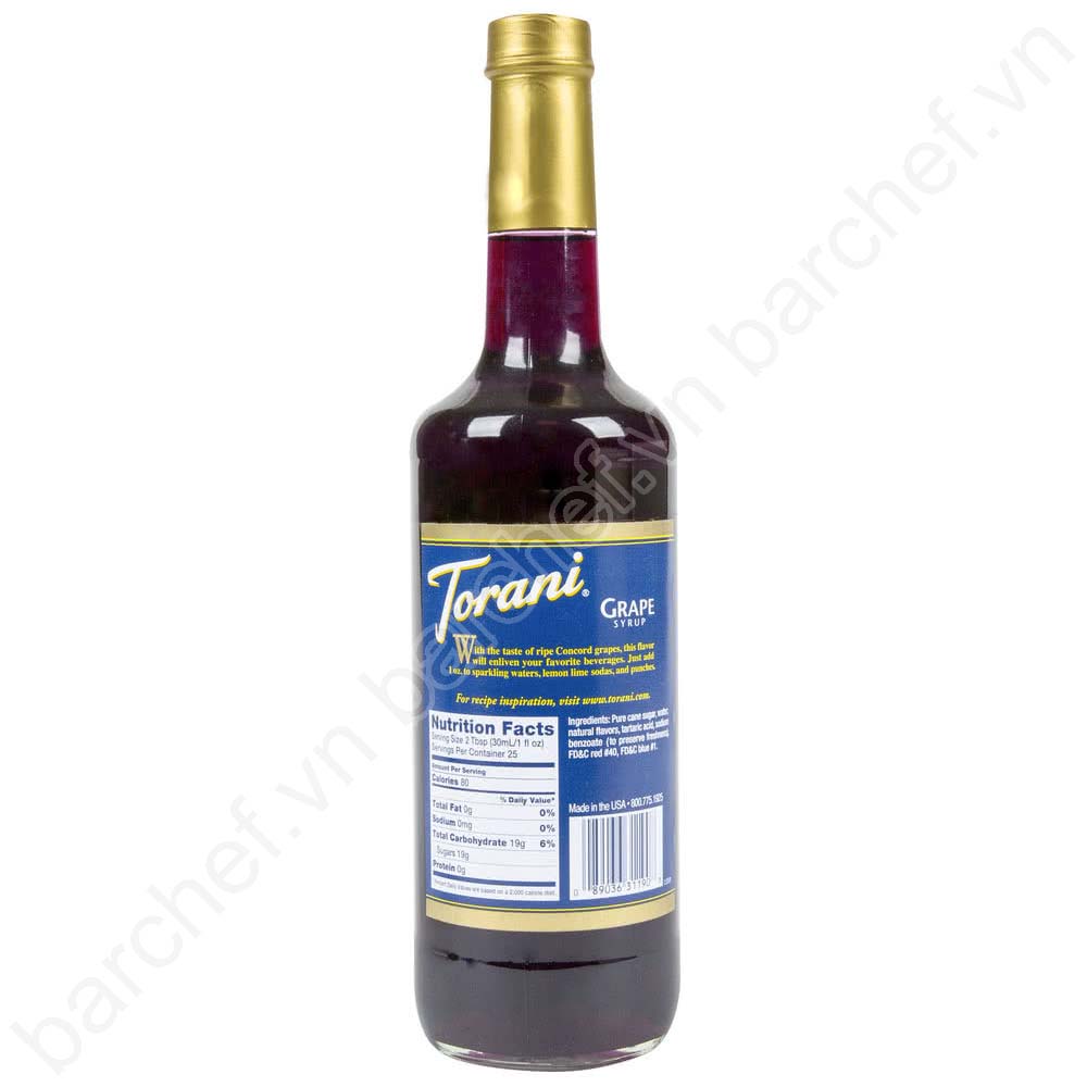 Siro Nho Torani (Grape syrup) - chai 750ml