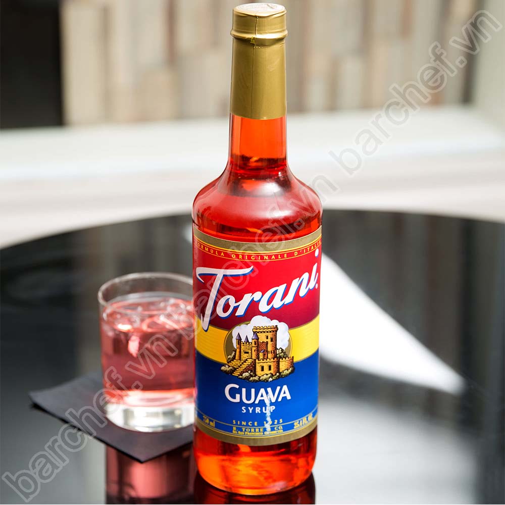 Siro Ổi hồng Torani (Guava syrup) - chai 750ml