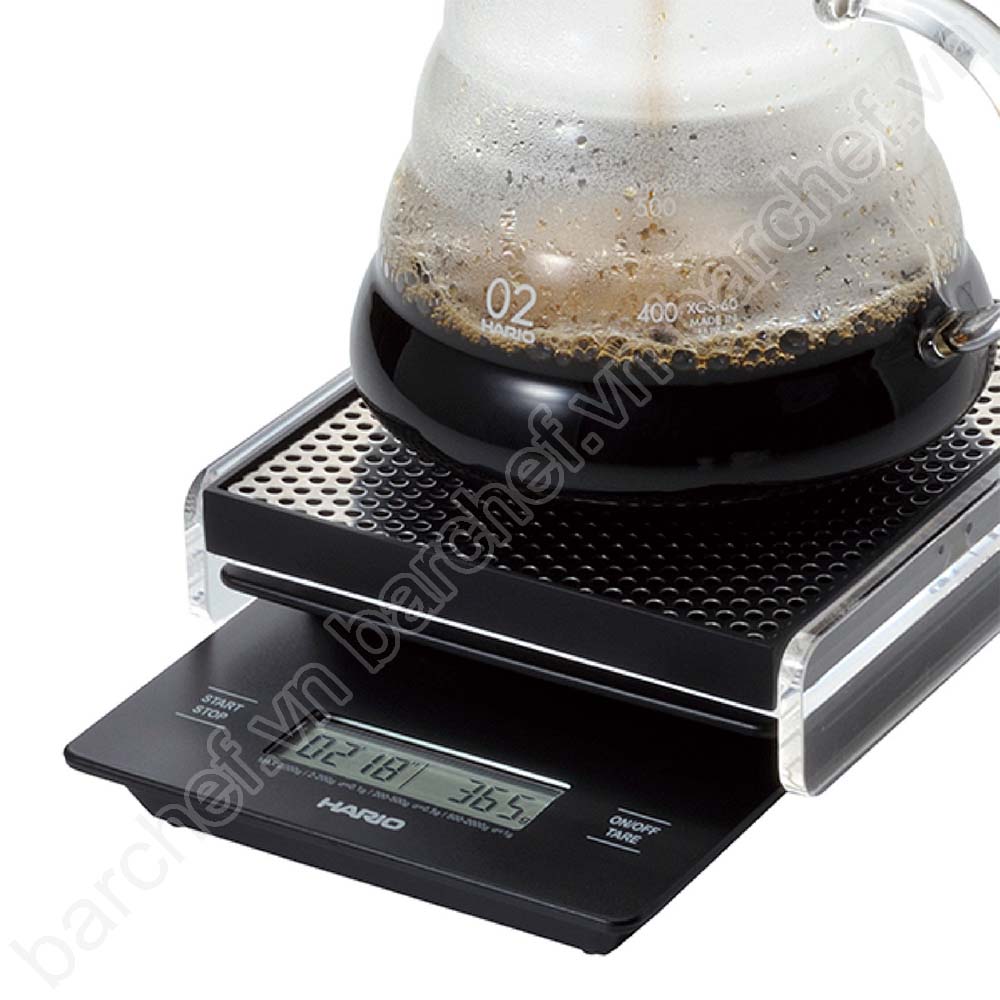 Cân điện tử có đếm thời gian Hario V60 Drip, màu đen - Model VST-2000B