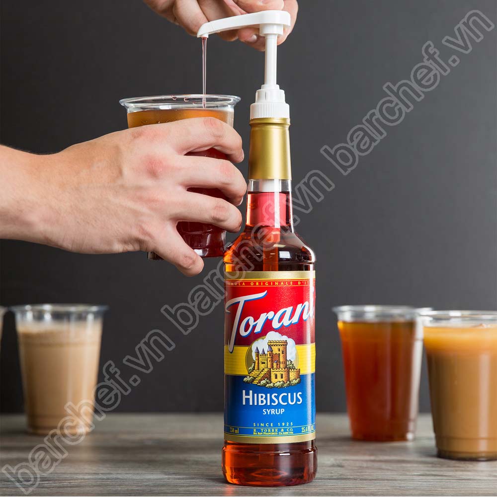 Siro Hoa dâm bụt Torani (Hibicus syrup) - chai 750ml