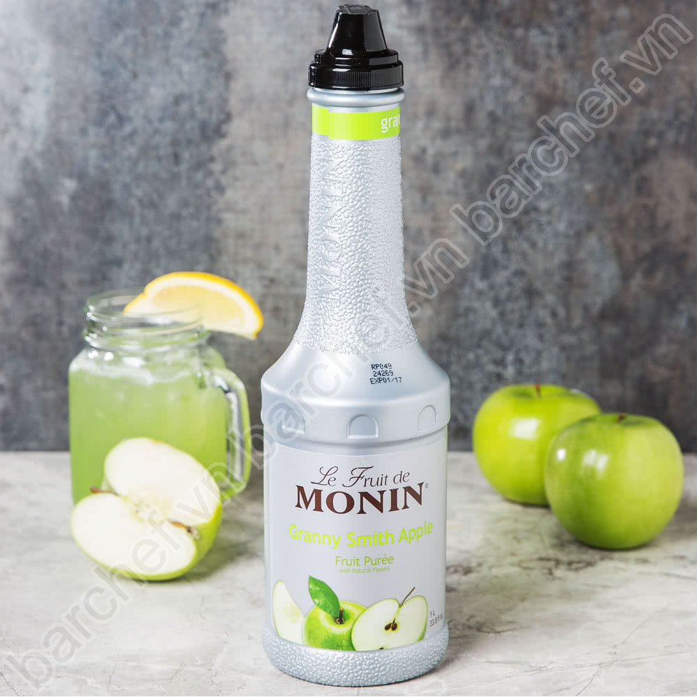 Mứt sệt vị Táo xanh Monin (Green Apple puree) - chai 1L