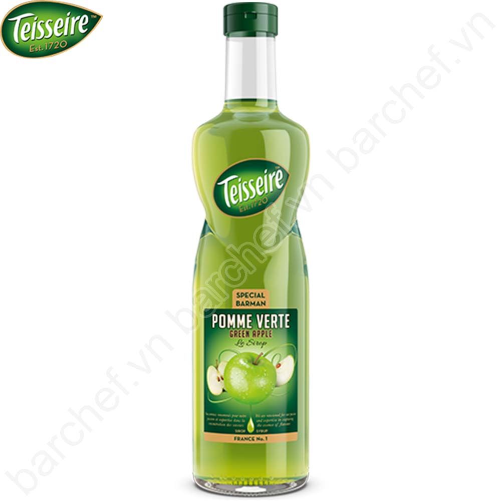 Siro Táo xanh Teisseire (Green Apple syrup) - chai 700ml