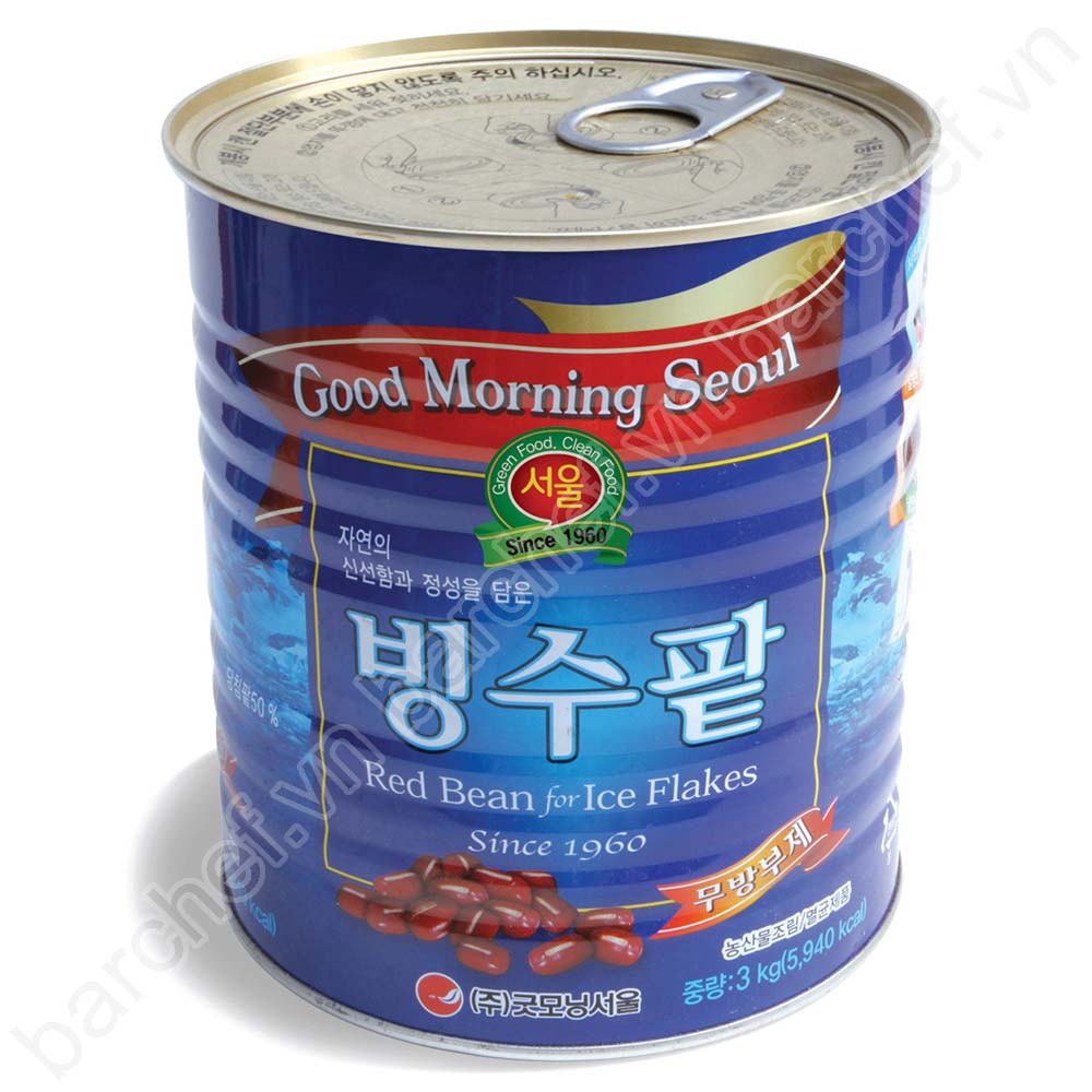 Đậu đỏ đóng hộp nguyên hạt Good Morning Seoul (Hàn Quốc) - hộp 3kg