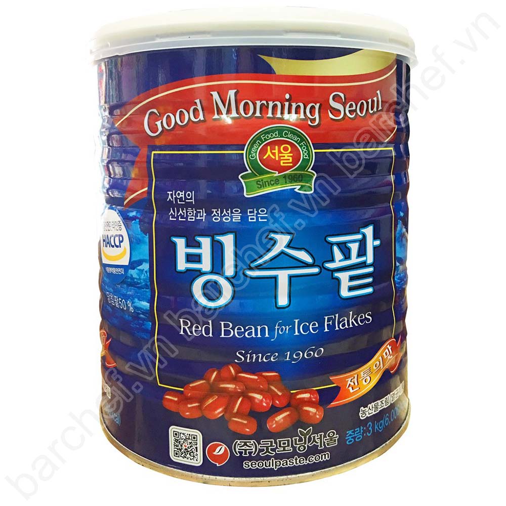 Đậu đỏ đóng hộp nguyên hạt Good Morning Seoul (Hàn Quốc) - hộp 3kg