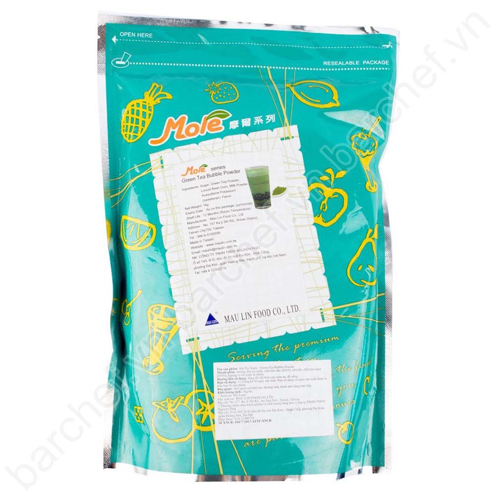 Bột Trà xanh More Maulin (Green tea bubble powder) - túi 1kg