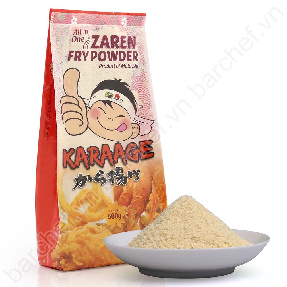 Bột tẩm chiên giòn Karaage - túi 500g (All in one - Zaren Fry Powder Soy Asahi)