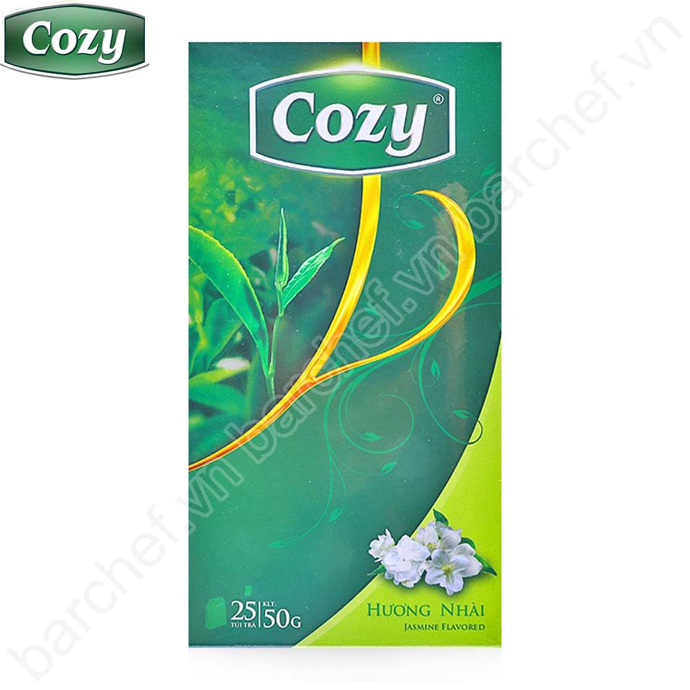 Trà xanh hương Nhài Cozy túi lọc - hộp giấy 50 gram - 25 túi lọc