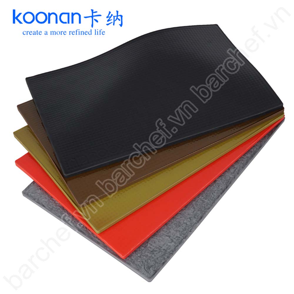 Thảm cao su lót quầy Bar (Rubber Bar Mats) Koonan - size 30cmx45cm (màu đỏ)