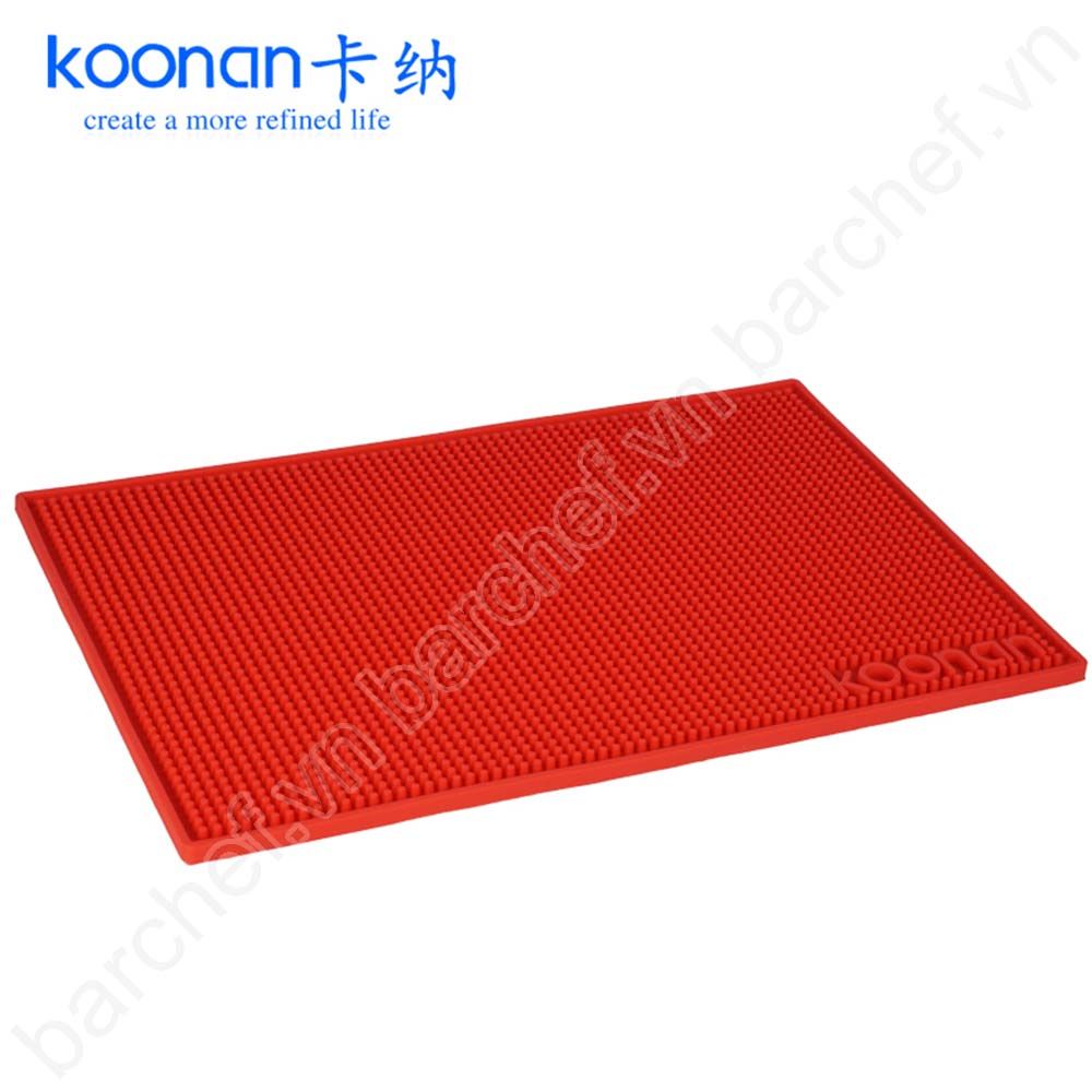 Thảm cao su lót quầy Bar (Rubber Bar Mats) Koonan - size 30cmx45cm (màu đỏ)