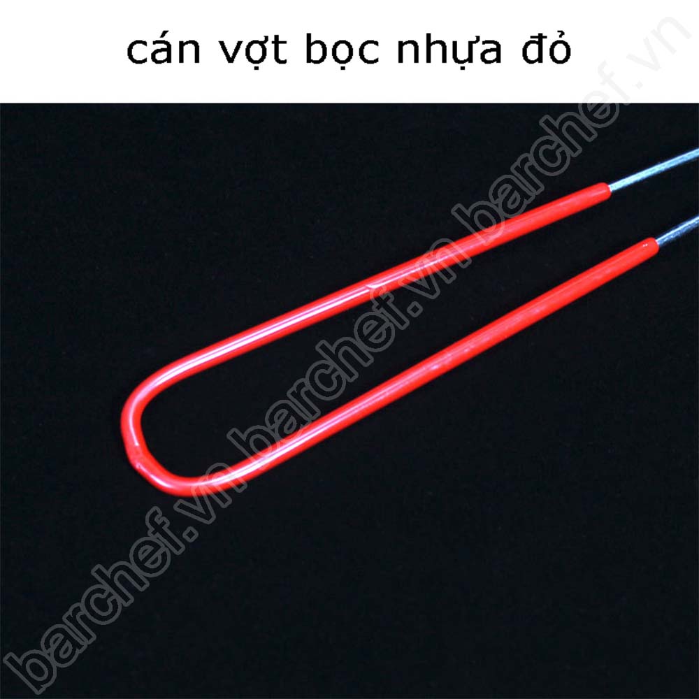 Vợt múc trân châu chuyên dụng dài 27cm, đường kính 65mm, cán bọc nhựa đỏ