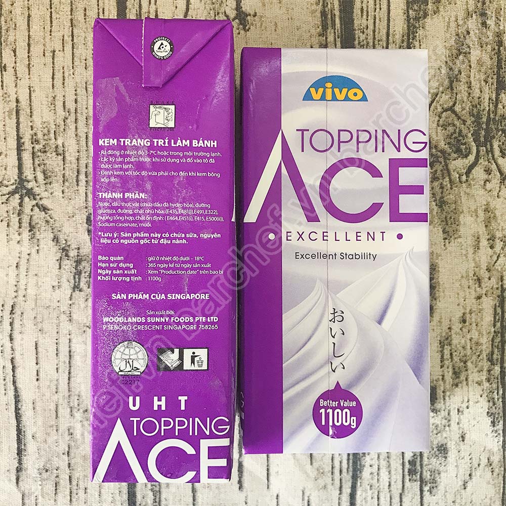 Kem Vivo Topping Ace Excellent - hộp 1.1kg