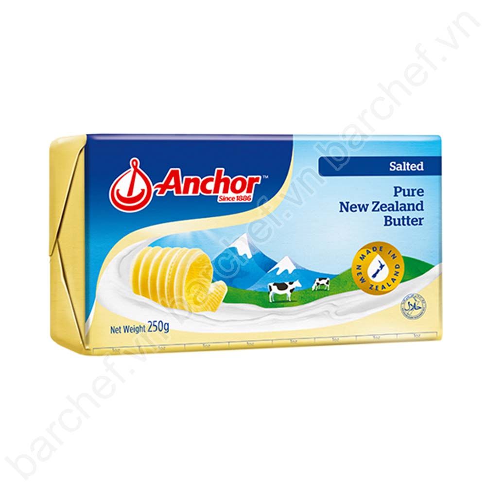 Bơ lạt (nhạt) Anchor - khối 227g