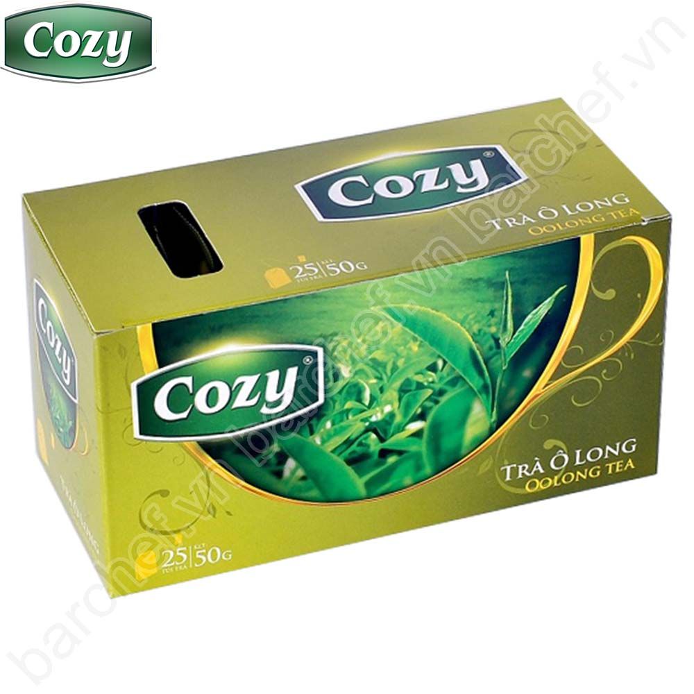 Trà Ô Long Cozy túi lọc - hộp giấy 50 gram - 25 túi lọc