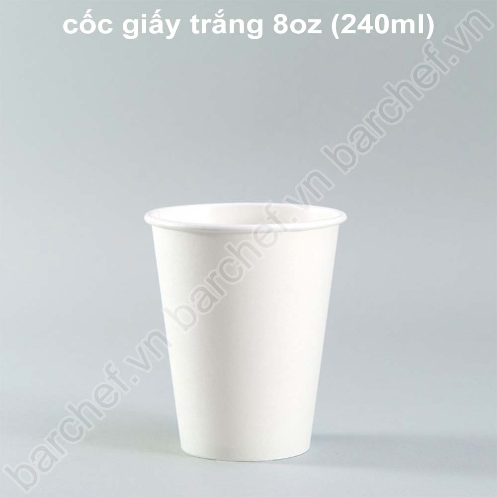 Cốc giấy 8oz (màu trắng)