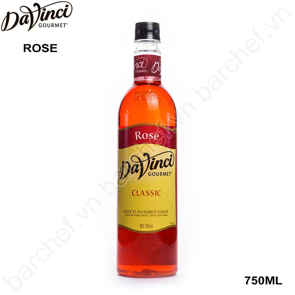 Siro Hoa hồng Davinci Gourmet (DVG Rose Classic Syrup) - chai 750ml