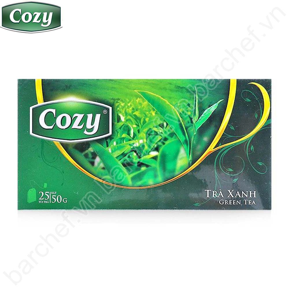 Trà xanh Thái Nguyên Cozy túi lọc - hộp giấy 50 gram - 25 túi lọc