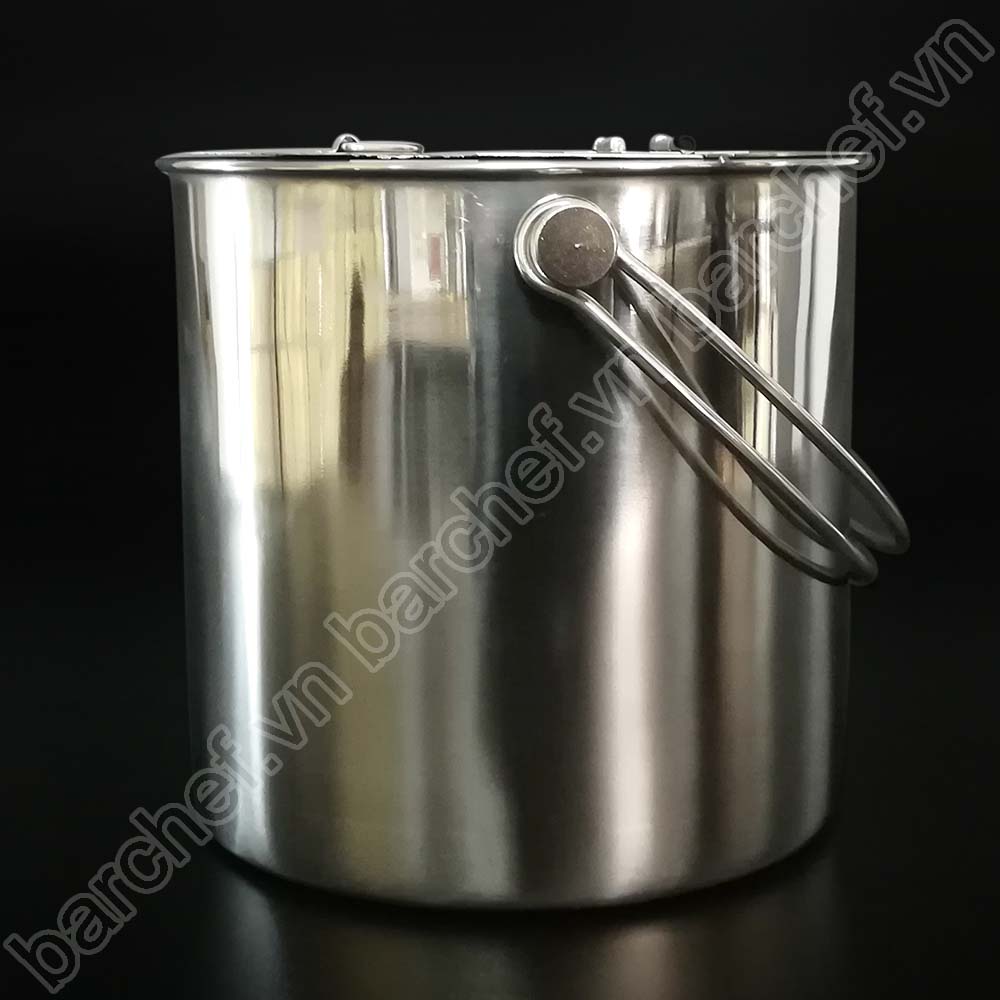 Xô inox nắp lật size 16